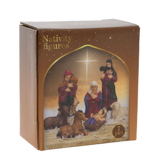 7-Piece Mini Christmas Nativity Set | Traditional Holy Family Figurines