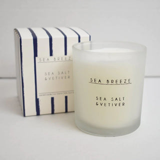 Sea Breeze Nautical Candle | Sea Salt & Vetiver Fragrance Soy Wax Blend Candle