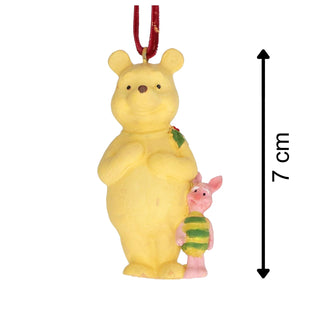 Winnie The Pooh & Piglet Christmas Tree Decoration, Gisela Graham 7cm