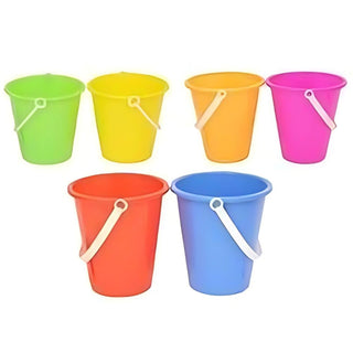 Beach Sand Toys 17Cm Neon Bucket - Colour Vary