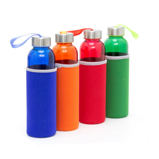 500ml Water Bottle With Neoprene Sleeve Drinking Bottle For Adults | Water Bottle Gym Water Bottle | Drinks Water Bottle - Colour Varies One Supplied
