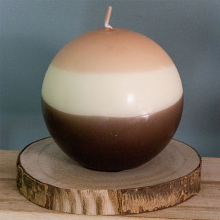 Contemporary Ball Candle | Decorative Unscented Sphere Candle 45-hour Burn Time