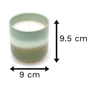 Ombre Glaze Ceramic Holder With Scented Candle | Eucalyptus Fragrance Candle And Pot | Decorative Candles