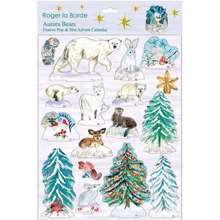 Aurora Bears Pop & Slot Christmas Advent Calendar Large, 3D Christmas Scene