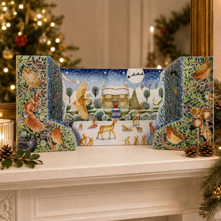 Snowy Cottage 3D Christmas Advent Calendar, Freestanding Picture Calendar