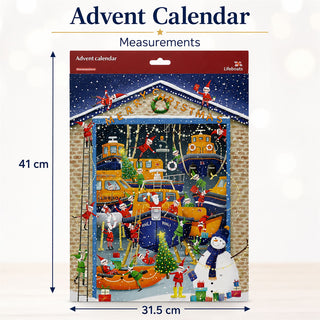 RNLI Lifeboats Christmas Advent Calendar, 24-Door Picture Calendar