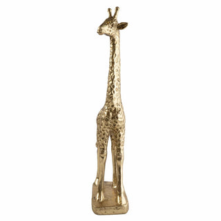 Large Gold Resin Giraffe Statue Figurine | Wildlife Safari Animal Ornament 51cm