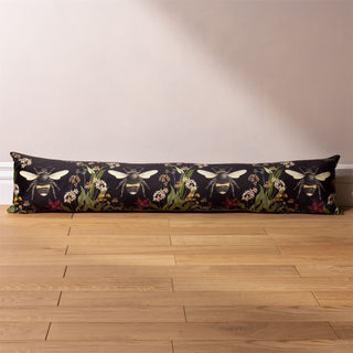 Midnight Garden Bee Draught Excluder | Floral Bee Draft Excluder For Doors 88cm