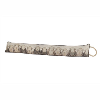 Farmyard Country Sheep Flock Fabric Door Draught Excluder - Animal Door Draught Cushion