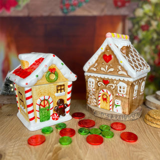 Christmas Gingerbread House Cookie Jar | Christmas Gingerbread Biscuit Barrel