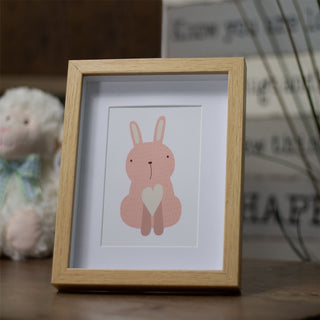 Set of 3 Kids Framed Animal Pictures Children's 3 Piece Animal Wall Art - 22x17cm