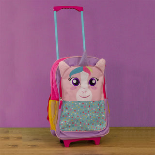 Childrens Unicorn Suitcase | Kids Travel Rucksack Cabin Bag Carry On Suitcase