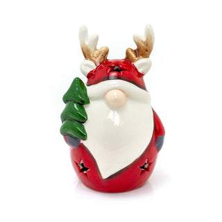LED Nordic Gonk Santa Ornament | Light Up Ceramic Father Christmas Decoration