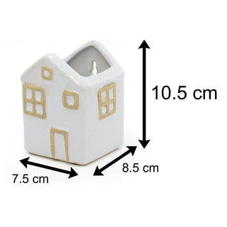 Mini Ceramic House Shaped Wall Planter | Wall Mounted Outdoor Cottage Plant Pot | Indoor Garden Hanging Flower Pot