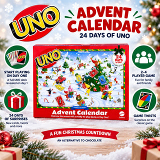 Uno Advent Calendar Game for 2-4 players 2026, Full UNO Deck on Day 1