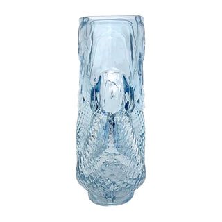 Blue Glass Fish Jug, 20cm Coloured Glass Pitcher Vase Nautical Fish Ornament