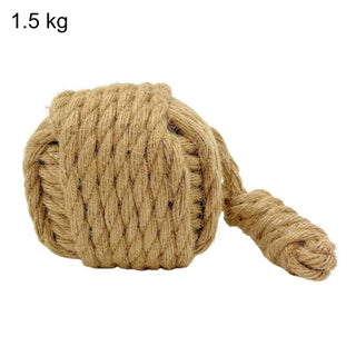 15cm Nautical Square Monkey's Fist Rope Doorstop ~ Natural Rope Door Stop