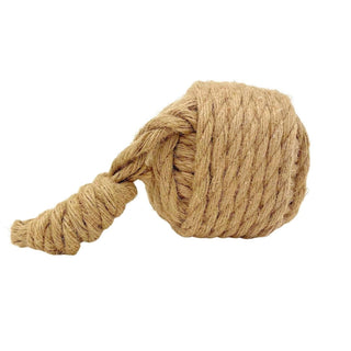 15cm Nautical Square Monkey's Fist Rope Doorstop ~ Natural Rope Door Stop