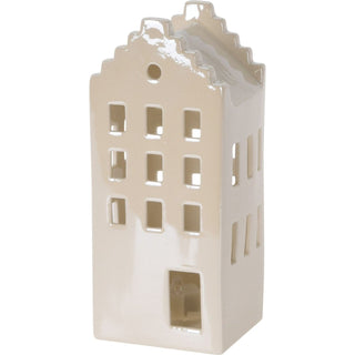 15cm White Ceramic LED Christmas House | Light - Up Ornament | Design Varies
