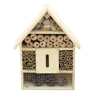 30cm Wooden Insect Hotel Wooden Insect House | Garden Bug Hotel Nesting Habitat For Bees, Butterflies, Ladybirds | Bug Houses For Garden