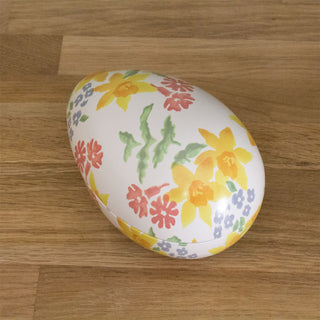 Emma Bridgewater - Wild Daffodil Egg-Shaped Tin | Large Tin Egg - Easter Gifts