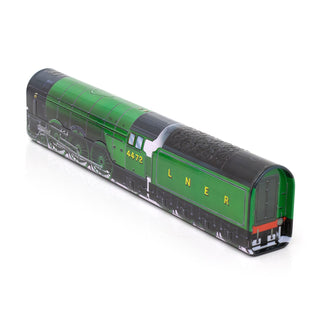 The Flying Scotsman Train Tin | Green Metal Steam Train Shaped Storage Tin 33cm
