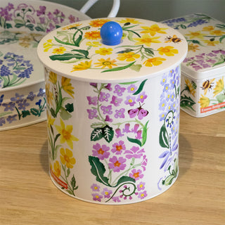 Emma Bridgewater - Wild Flowers Biscuit Barrel | Airtight Biscuit Tin Cookie Jar
