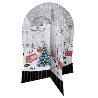 3D London Scene Advent Calendar, 24 Doors & Freestanding Christmas Display