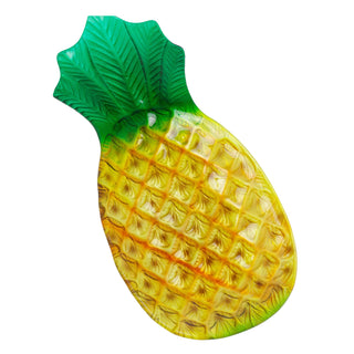 Pineapple Serving Platter 35cm Textured Glass Tropical Party Plate Dish