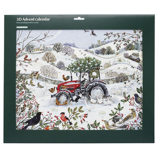 Christmas Tractor Large 3D Advent Calendar, 45.5cm 24 Door Countdown