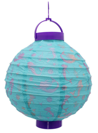 Pretty Mermaid Paper Lantern Balloon With Led Light Hanging Decoration