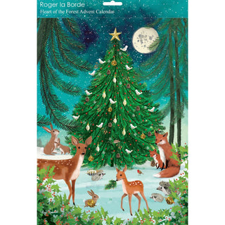 Christmas Advent Calendar Heart Of The Forest | Animal Advent Calendar Traditional Advent Calendar | Christmas Tree Picture Advent Calendar Paper Advent Calendar