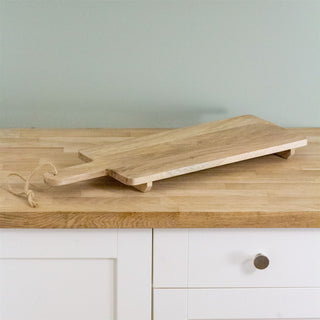 Extra Large Mango Wood Chopping Board On Legs Rustic Wooden Cutting Board - 70cm