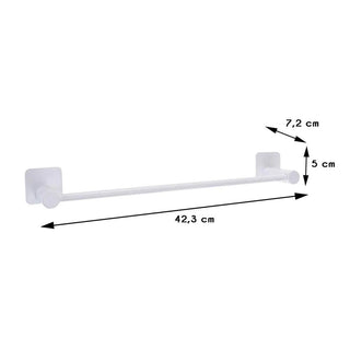 42cm White Metal Bathroom Towel Holder | Wall Mounted Towel Bar Steel Towel Rail | Metal Towel Rack White Bathroom Accessories