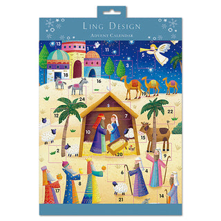 The Christmas Story Advent Calendar, 33.5cm Nativity Design