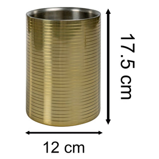 Gold Metal Wine Cooler | Stainless Steel Double Walled Wine Bottle Holders