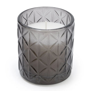 Woodsage & Sea Salt Scented Candle, 8cm Black Embossed Glass Jar, Single Wick