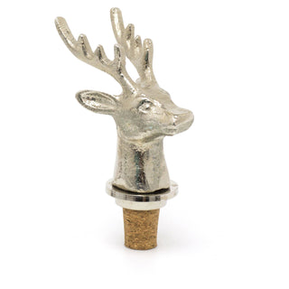 Majestic Stag Head Wine Bottle Stopper | Deer Bottle Stop Animal | Aluminium Cork Stopper - Design Varies One Supplied