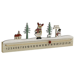Christmas Advent Calendar Ruler Block Reusable, 39.5cm 24-Day Countdown