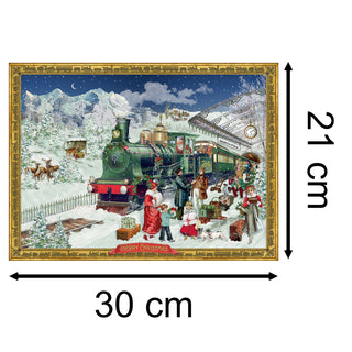 Christmas Advent Calendar Santa's Express | Christmas Train Advent Calendar Traditional Advent Calendar | The Christmas Railway Picture Advent Calendar Paper Advent Calendar