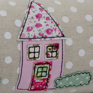 Applique Houses Fabric Draught Excluder | Polka Dot Draft Excluder Door Cushion
