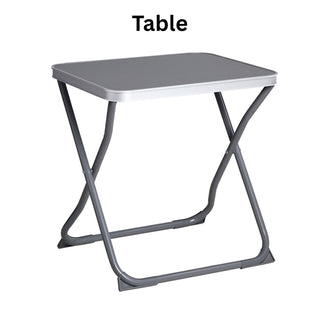 2 in 1 Folding Camping Stool and Table, Portable Outdoor Seat with Table Top