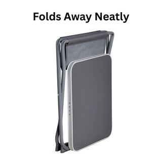 2 in 1 Folding Camping Stool and Table, Portable Outdoor Seat with Table Top