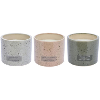 2 - Wick Scented Candle in Ceramic Jar | Aromatherapy White Wax Candle & Holder