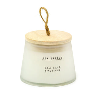 Sea Breeze Large Nautical Candle | Sea Salt & Vetiver Fragrance Candle And Pot