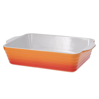 Medium Orange Ombre Stoneware Baking Dish, 24x18x6.5cm Casserole Dish - 1.2L