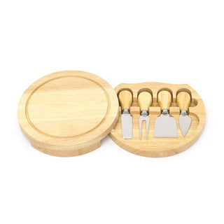 21cm Round Wooden Cheese Board | Cheese Serving Platter Set | Charcuterie Platter And Serving Meat Board