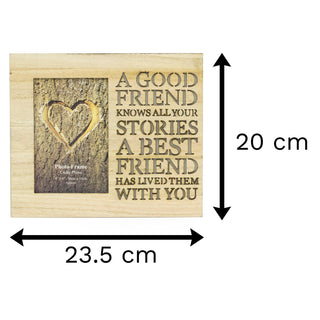 Wooden Cut Out Word Photo Frame 4 X 6 ~ Friends