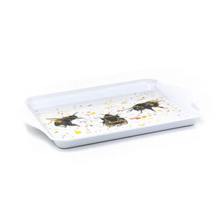 Bumble Bee Serving Tray | Melamine Kitchen Snack Tray Small Tea Coffee Tray 21cm