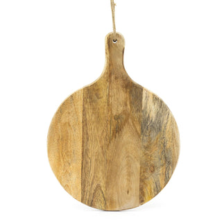 40Cm X 30Cm Round Wooden Chopping Board With Handle